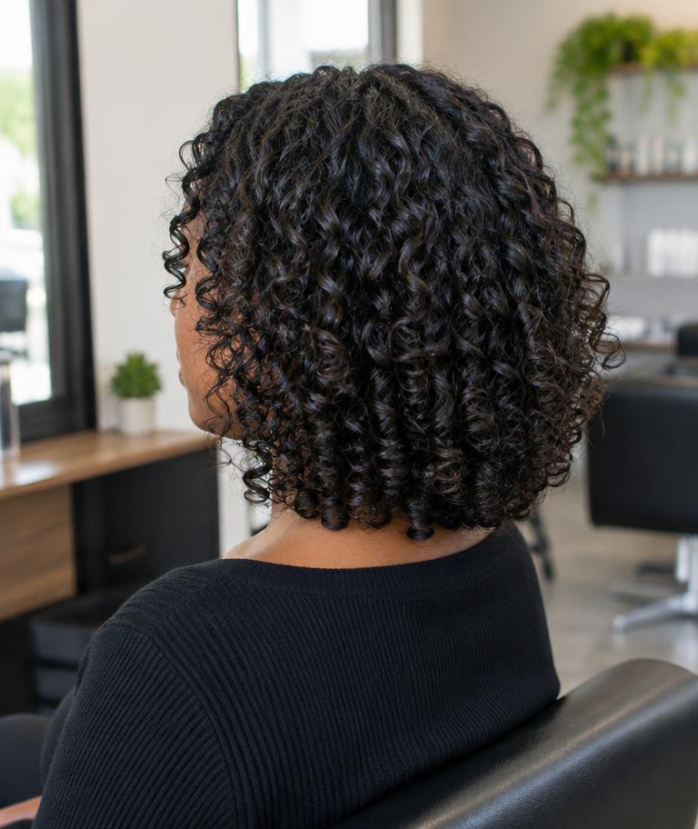 Curly cut result